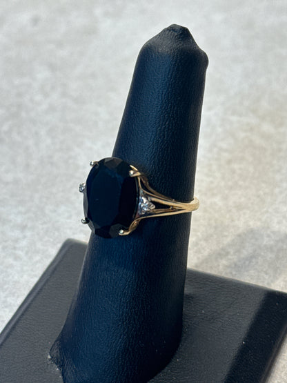 14K Gold Diamond Ring Sz 6.5