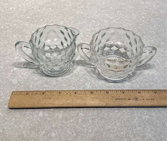 Fostoria American Sugar and Creamer