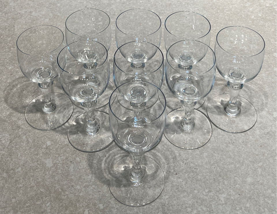 Set of 9  Baccarat Normandie Glasses