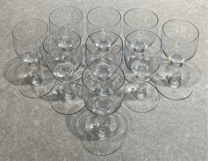 Set of 9  Baccarat Normandie Glasses
