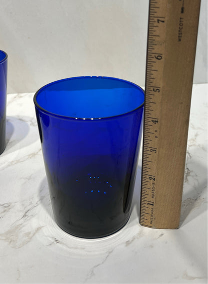 Set of 4 Blue GLasses