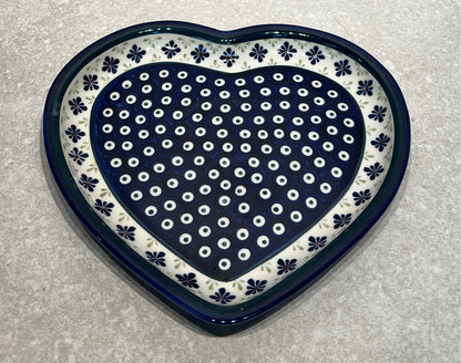 Polish Pottery Heart Plate