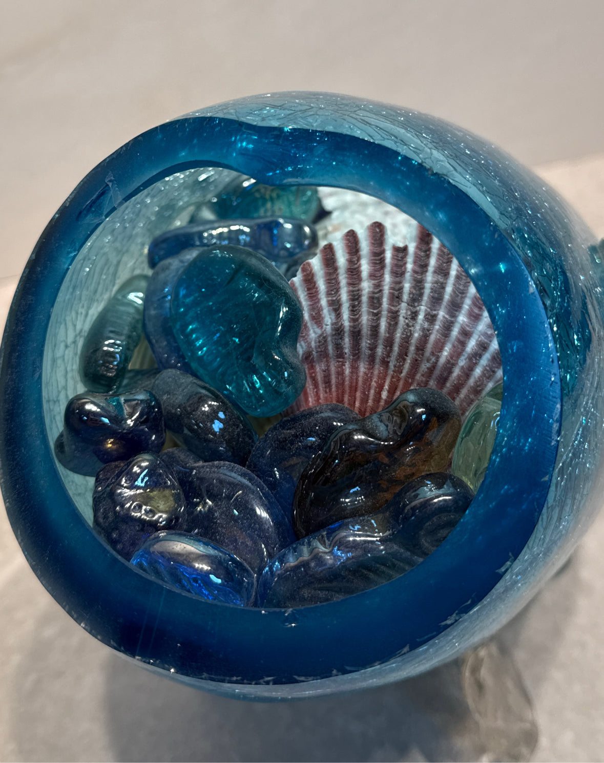 Bleko Blue Fish with Shells - as is