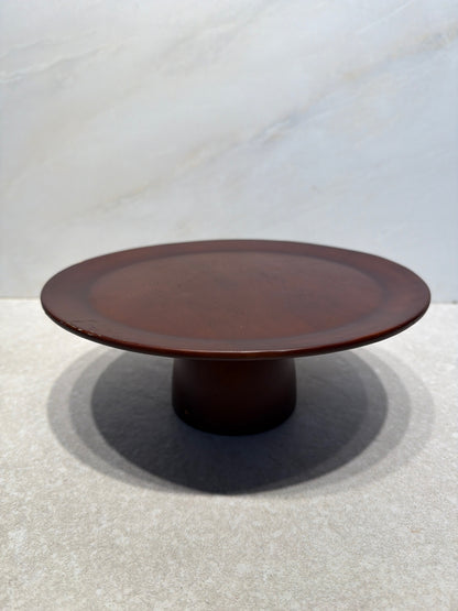 Wood Pedestal Dish