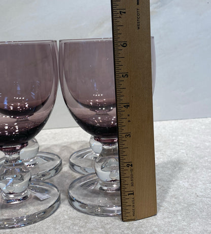 Set of 4 Dansk Amethyst Glasses