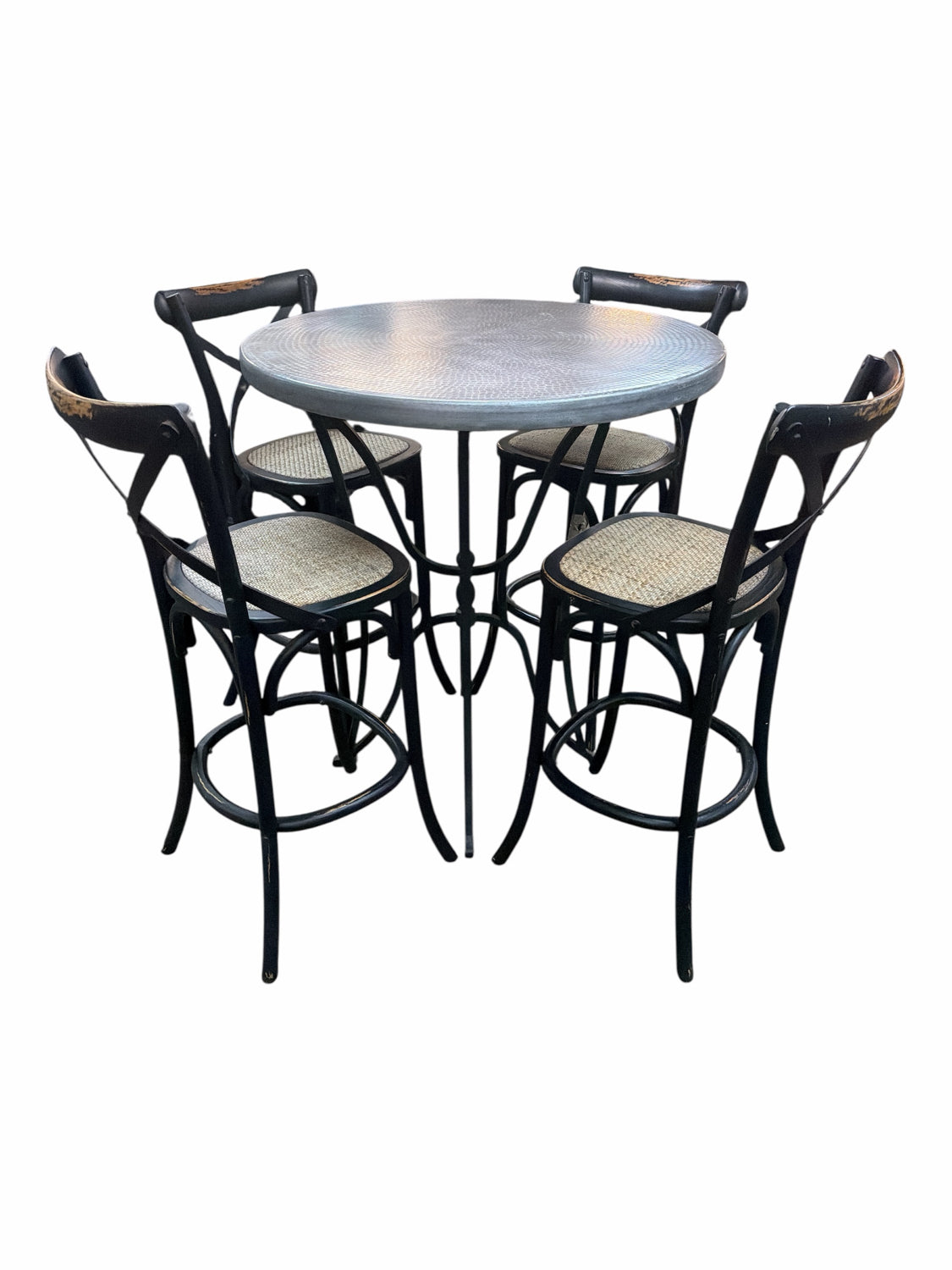 Arhaus Pub Table and 4 Stools