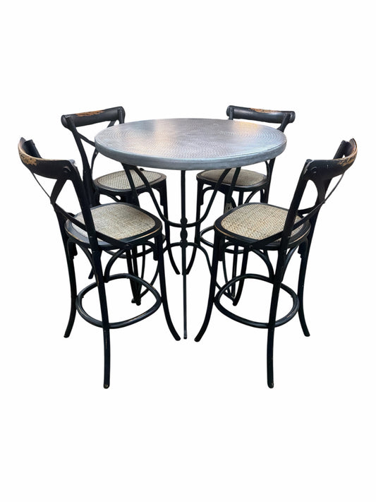 Arhaus Pub Table and 4 Stools
