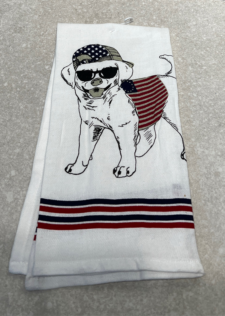 American Dog Tea Towel