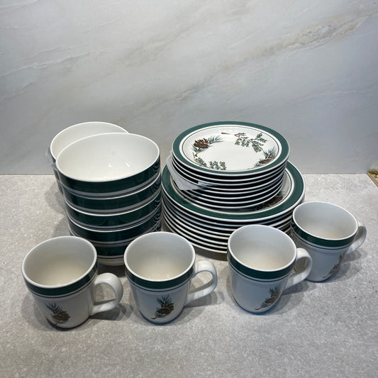 L.L. Bean Evergreen Dinnerware Set