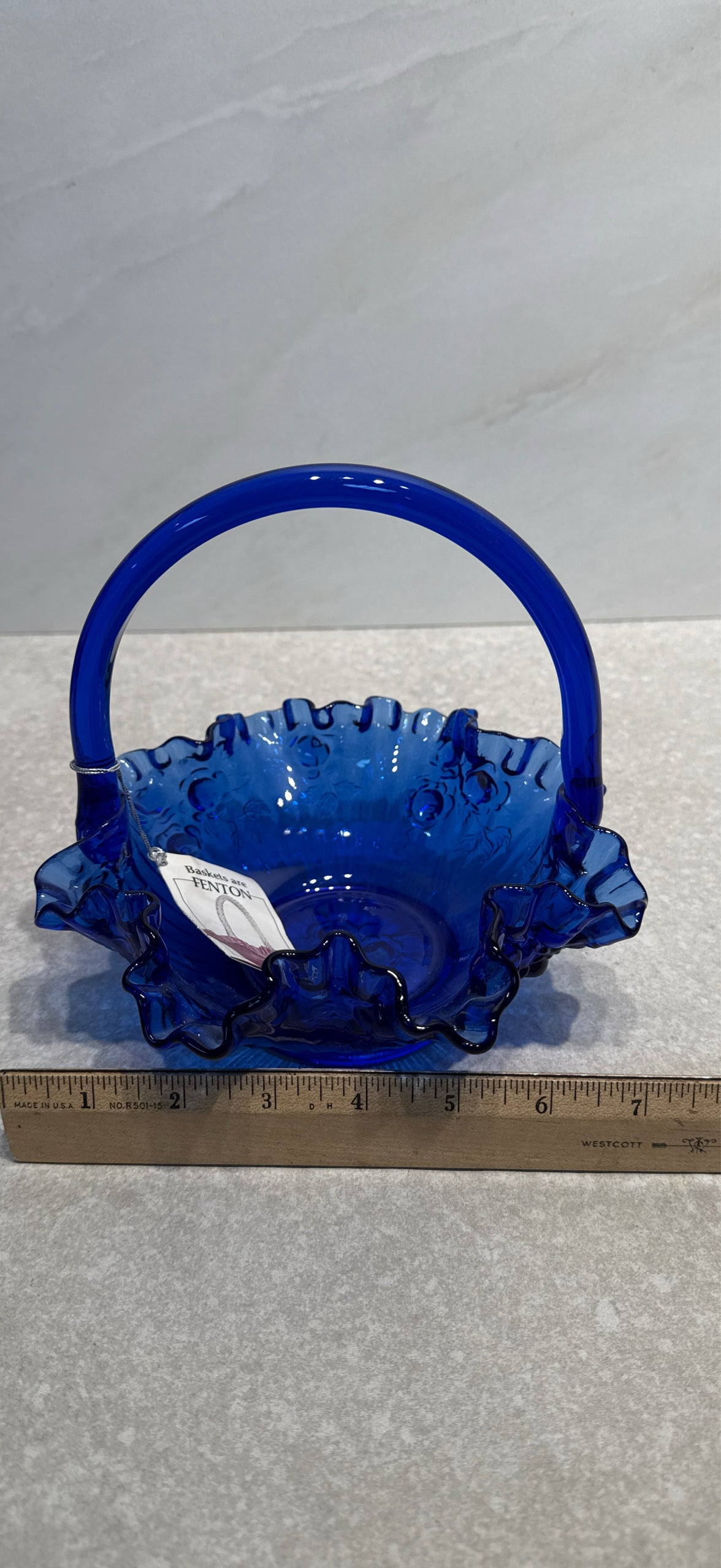 Fenton Blue Basket