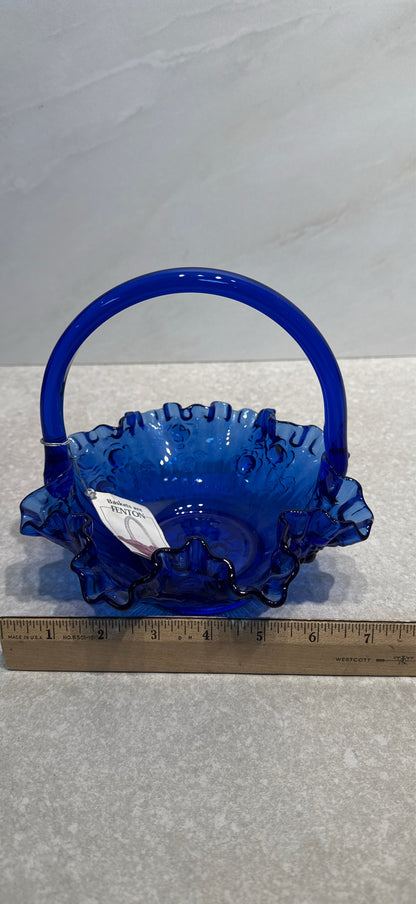 Fenton Blue Basket