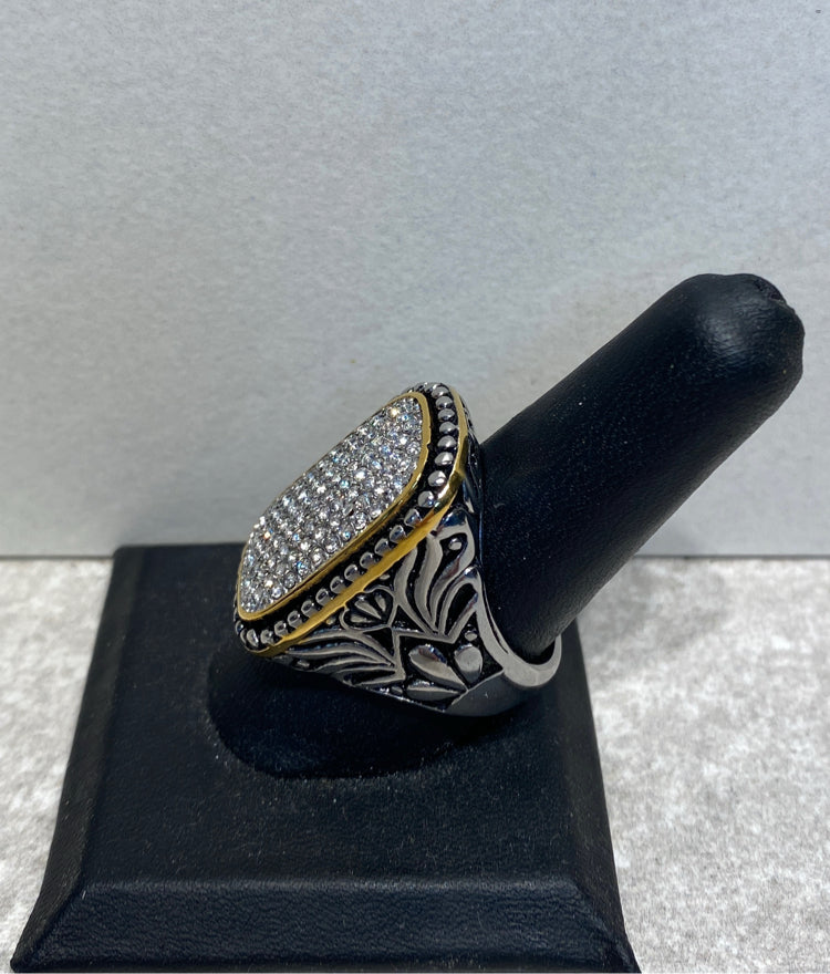 Crystal Rectangle Ring - Size 9