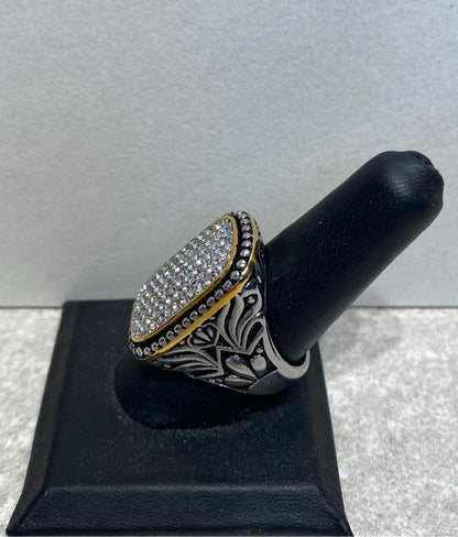Crystal Rectangle Ring - Size 9