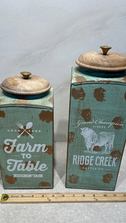 Set of 3 Covered Canisters