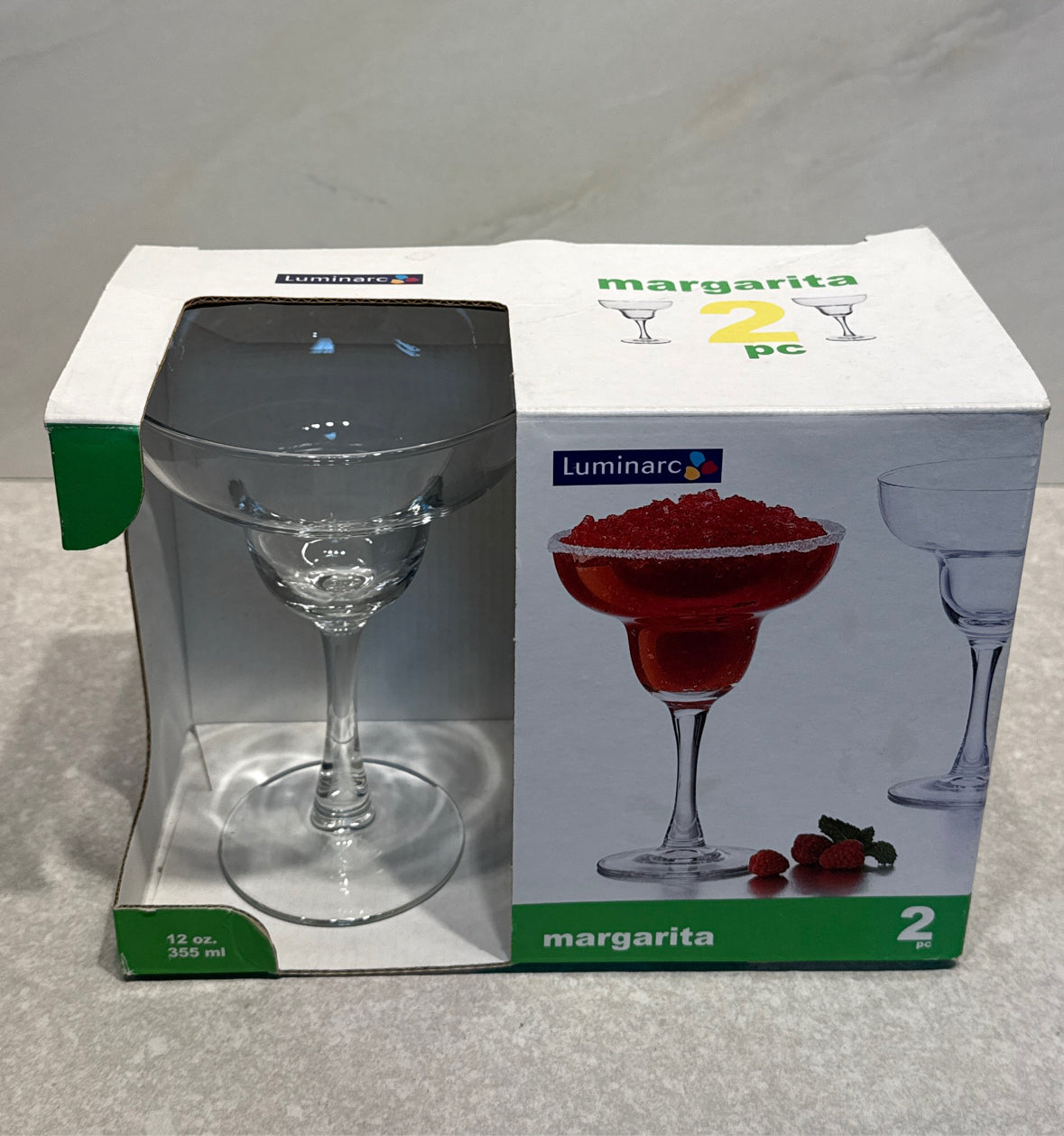 Set of 2 Margarita Glasses