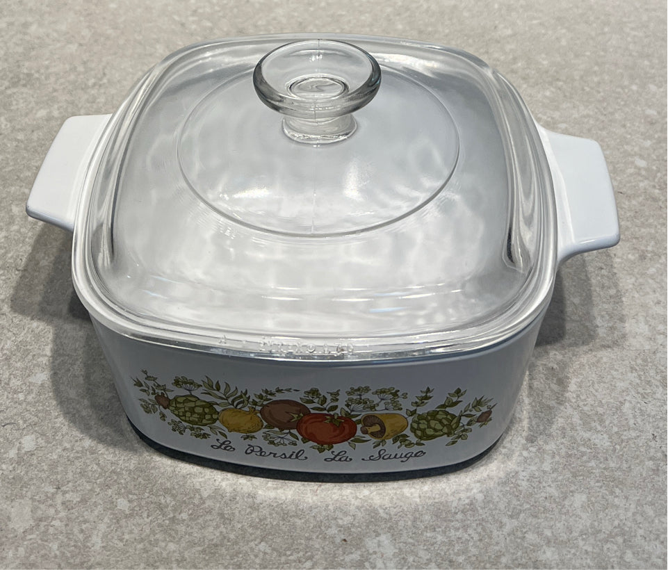 Covered Corningware Casserole
