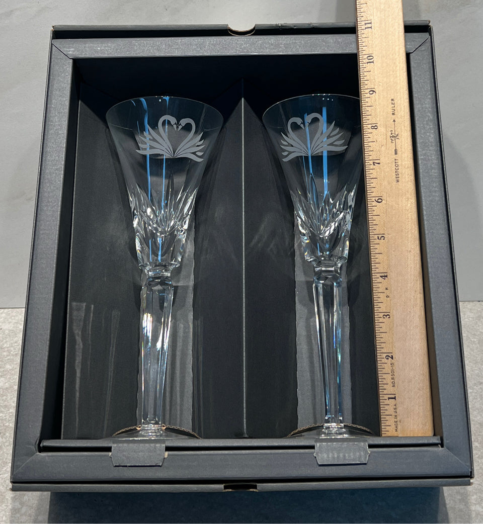 Set of 2 Waterford Champagne Glasses