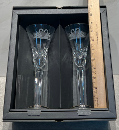 Set of 2 Waterford Champagne Glasses