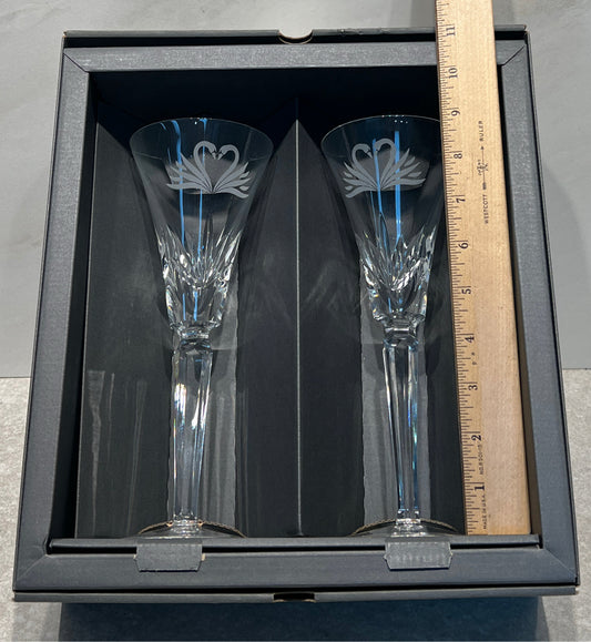 Set of 2 Waterford Champagne Glasses