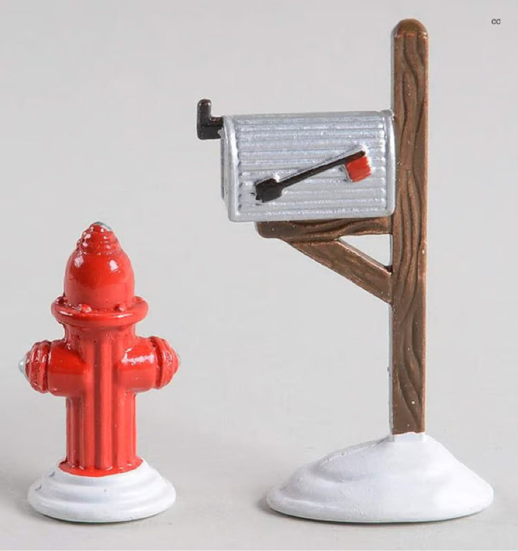 Dept. 56 Fire Hydrant And Mail Box