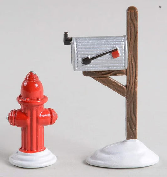 Dept. 56 Fire Hydrant And Mail Box