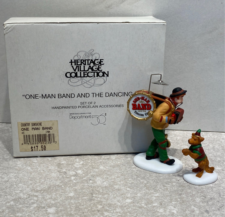 Dept. 56 One-Man Band and the Dancing Dog