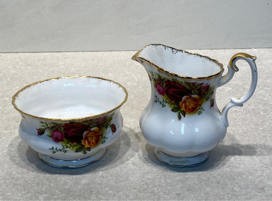 Royal Albert Old Country Roses Sugar And Creamer