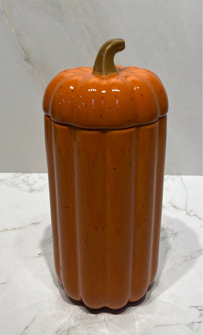 Covered Pumpkin Jar