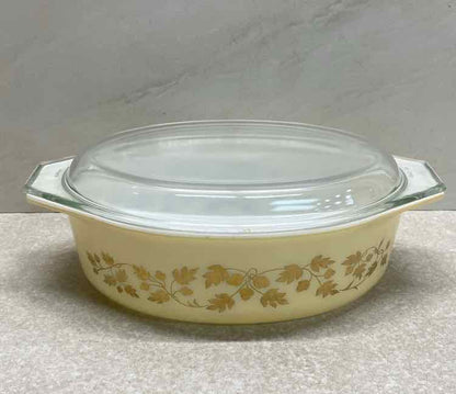 Pyrex Golden Acorn Covered Casserole