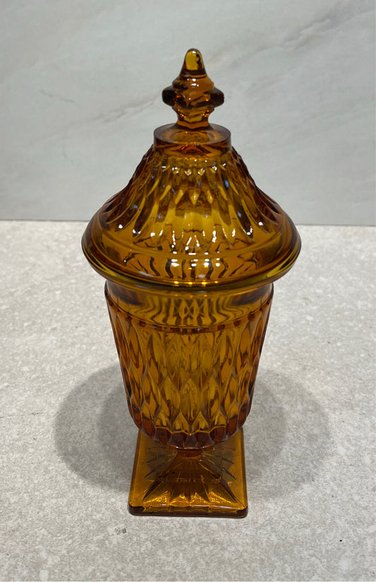 Indiana Glass Covered Jar