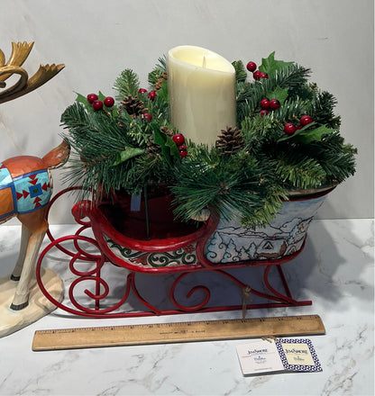 Jim Shore Bethlehem Deer with Sleigh