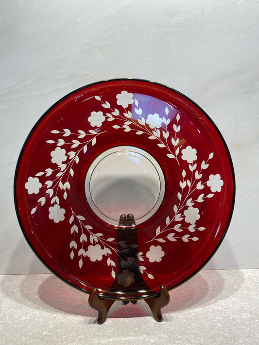 Red Glass Plate