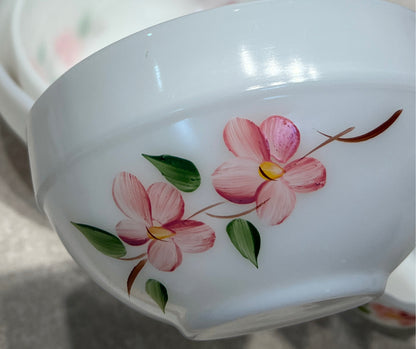 Fire King Peach Blossom - Set of 4 Bowls