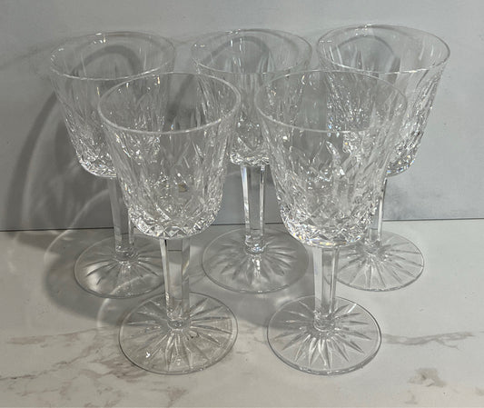 Set of 5 Waterford Glasses