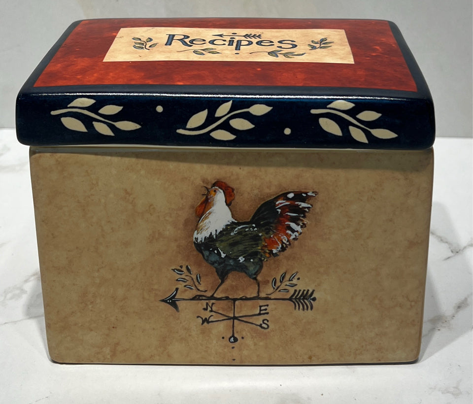 Rooster Recipe  Covered Box