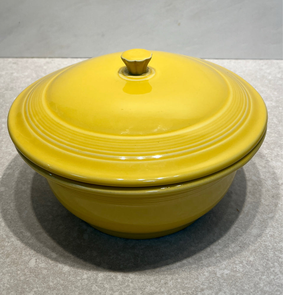 Yellow Fiesta Covered Bowl