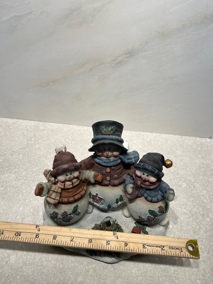 Lighted Snowman Family