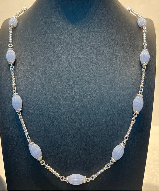 Whitney Kelly Sterling Blue Lace Agate Beads