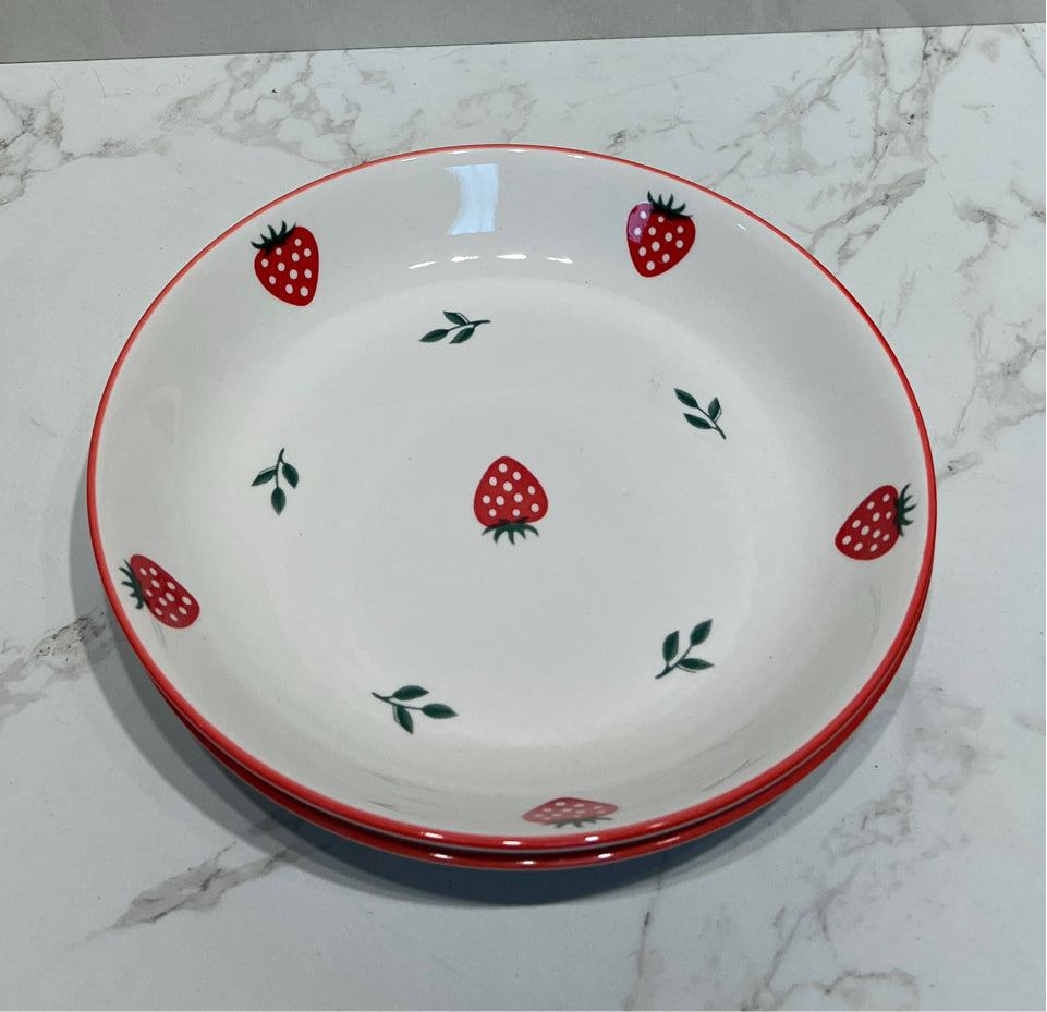 Set of 2 Strawberry Bowls