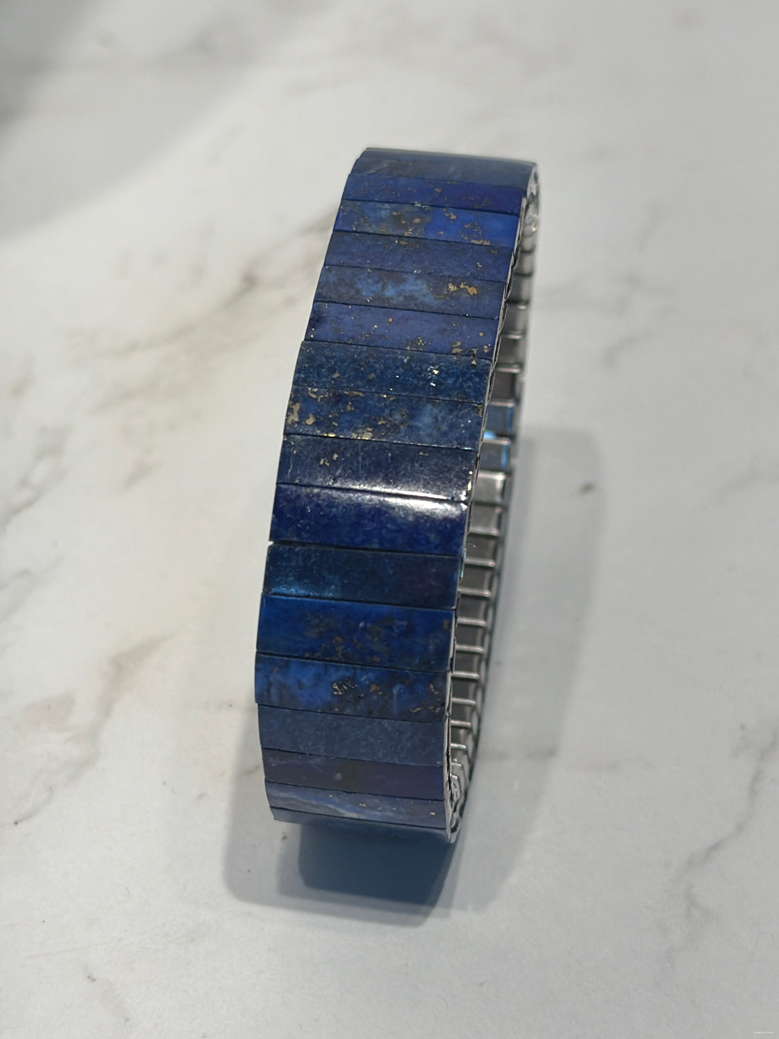 Vintage Lapis Stretch Bracelet