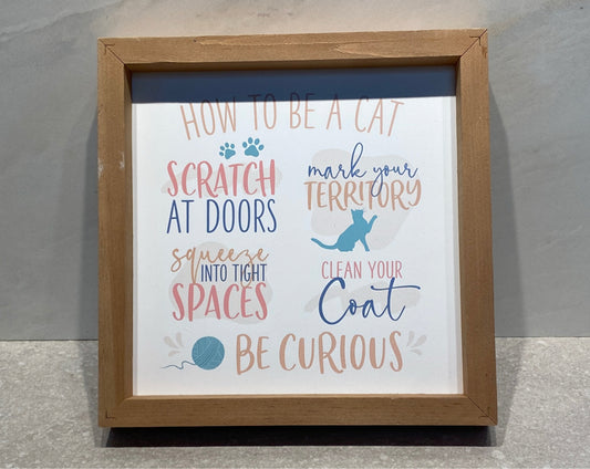 How to be a Cat Wall Decor