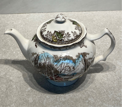 Friendly Village Teapot