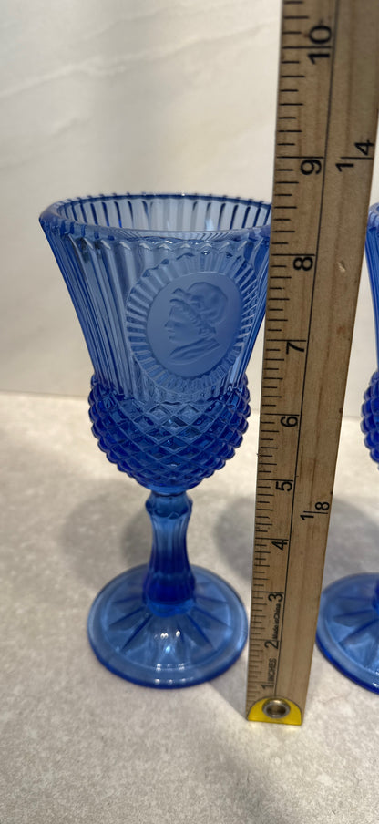 Set of 5 Blue Glasses