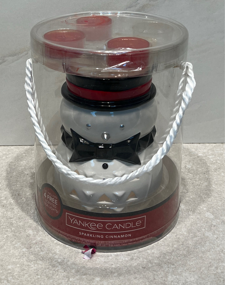 Yankee Snowman Candleholder