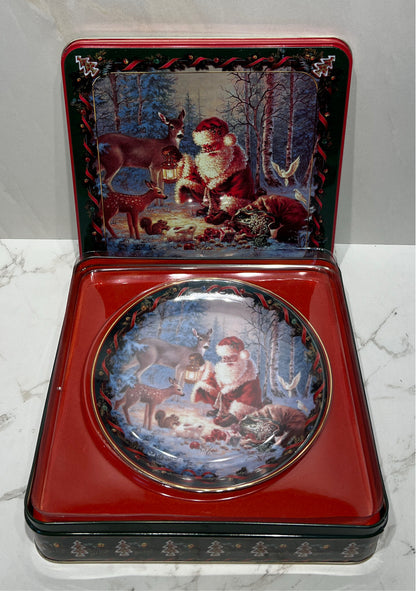 Christmas Plate With Tin