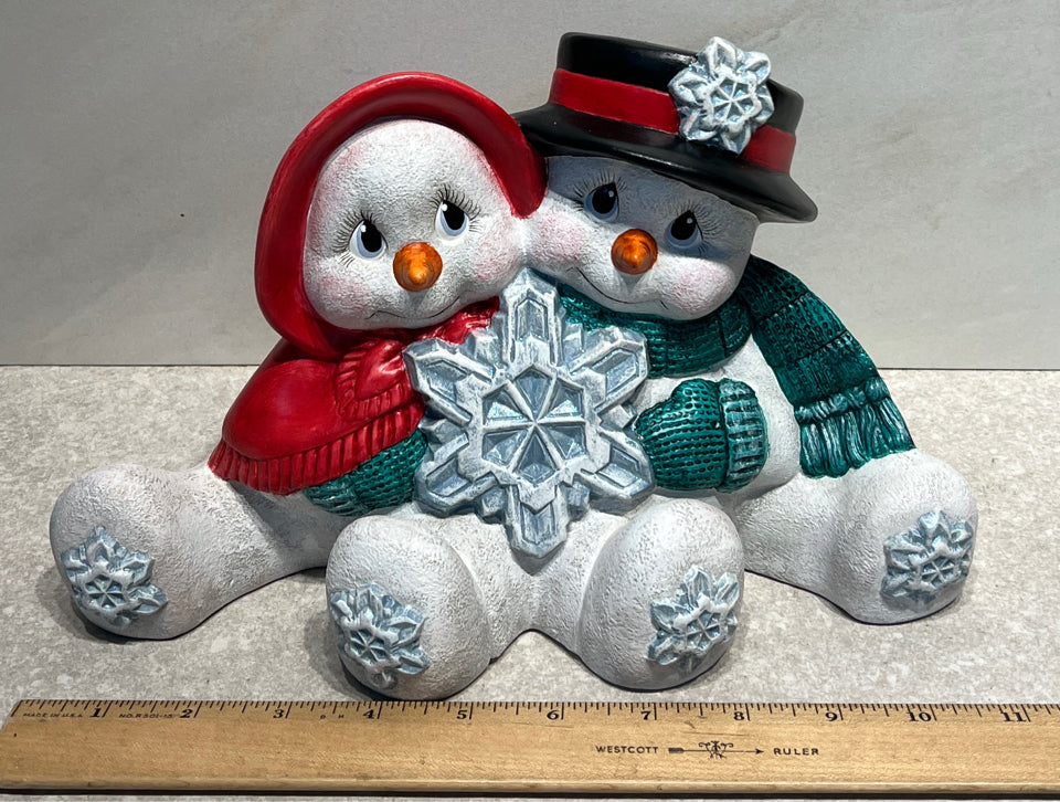 Snowman Couple Ceramic