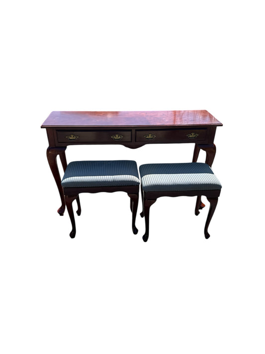 Bombay Sofa Table and 2 Stools