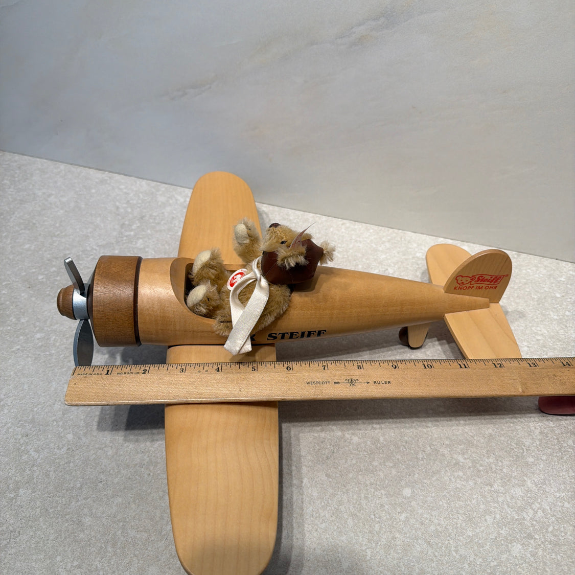 Steiff 038259 Bear with Plane