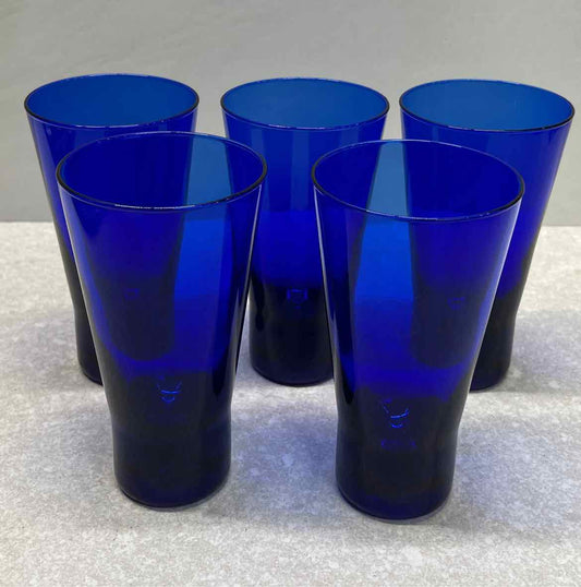 Set of 5 Cobalt Glasses