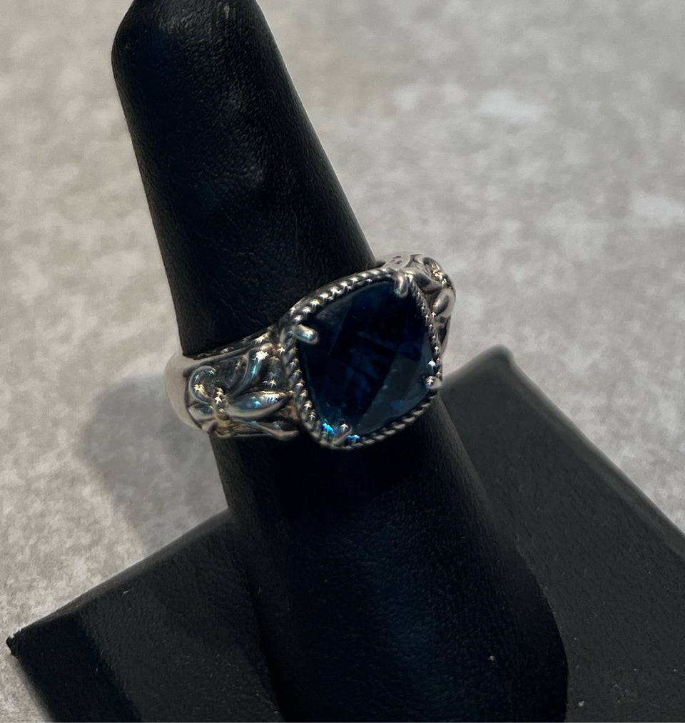 Sterling And Gold Ring Sz. 7.25